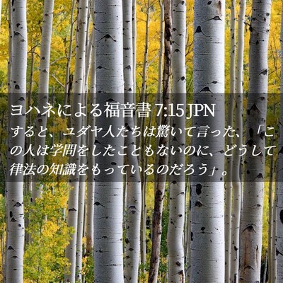 Picture 02 - ヨハネによる福音書 7:15 JPN - すると、ユダヤ人たちは驚いて言っ - Bible Verse Picture