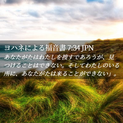 Picture 02 - ヨハネによる福音書 7:34 JPN - あなたがたはわたしを捜すであろう - Bible Verse Picture