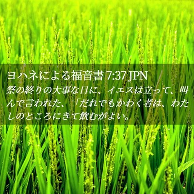Picture 02 - ヨハネによる福音書 7:37 JPN - 祭の終りの大事な日に、イエスは立 - Bible Verse Picture