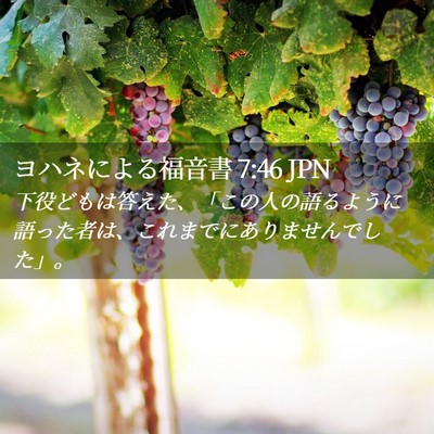 Picture 02 - ヨハネによる福音書 7:46 JPN - 下役どもは答えた、「この人の語る - Bible Verse Picture