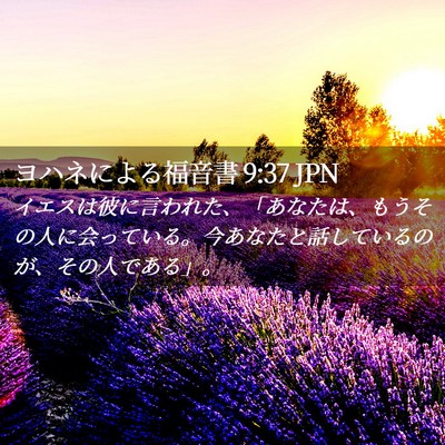Picture 02 - ヨハネによる福音書 9:37 JPN - イエスは彼に言われた、「あなたは - Bible Verse Picture
