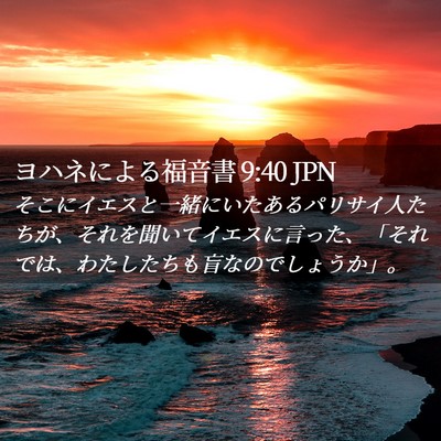 Picture 02 - ヨハネによる福音書 9:40 JPN - そこにイエスと一緒にいたあるパリ - Bible Verse Picture