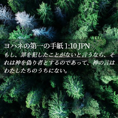 Picture 02 - ヨハネの第一の手紙 1:10 JPN - もし、罪を犯したことがないと言う - Bible Verse Picture