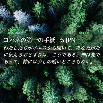 Picture 02 - ヨハネの第一の手紙 1:5 JPN - わたしたちがイエスから聞いて、あ - Bible Verse Picture