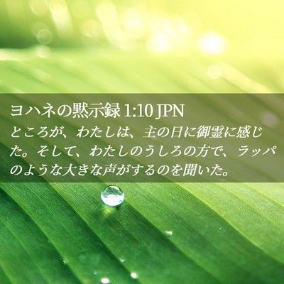 Picture 02 - ヨハネの黙示録 1:10 JPN - ところが、わたしは、主の日に御霊 - Bible Verse Picture