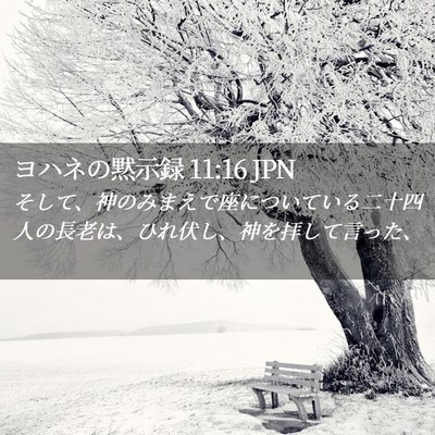 Picture 02 - ヨハネの黙示録 11:16 JPN - そして、神のみまえで座についてい - Bible Verse Picture