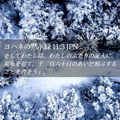 Picture 02 - ヨハネの黙示録 11:3 JPN - そしてわたしは、わたしのふたりの - Bible Verse Picture
