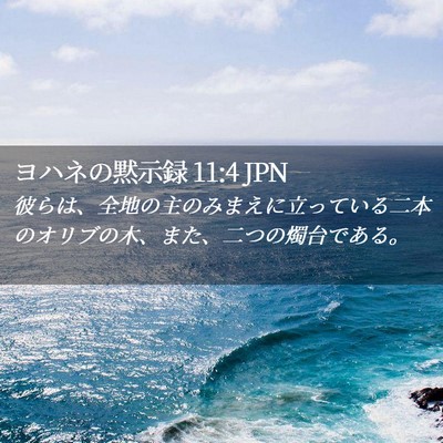 Picture 02 - ヨハネの黙示録 11:4 JPN - 彼らは、全地の主のみまえに立って - Bible Verse Picture