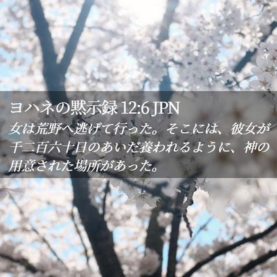 Picture 02 - ヨハネの黙示録 12:6 JPN - 女は荒野へ逃げて行った。そこには - Bible Verse Picture