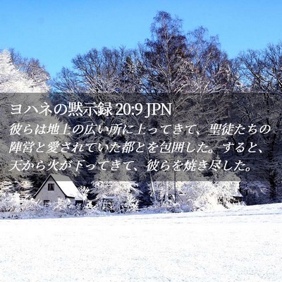 Picture 02 - ヨハネの黙示録 20:9 JPN - 彼らは地上の広い所に上ってきて、 - Bible Verse Picture