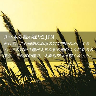 Picture 02 - ヨハネの黙示録 9:2 JPN - そして、この底知れぬ所の穴が開か - Bible Verse Picture
