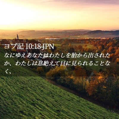Picture 02 - ヨブ記 10:18 JPN - なにゆえあなたはわたしを胎から出 - Bible Verse Picture