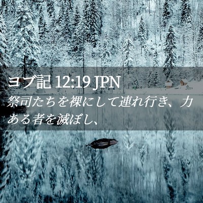 Picture 02 - ヨブ記 12:19 JPN - 祭司たちを裸にして連れ行き、力あ - Bible Verse Picture