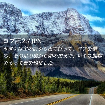 Picture 02 - ヨブ記 2:7 JPN - サタンは主の前から出て行って、ヨ - Bible Verse Picture