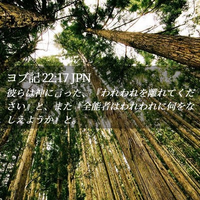 Picture 02 - ヨブ記 22:17 JPN - 彼らは神に言った、『われわれを離 - Bible Verse Picture