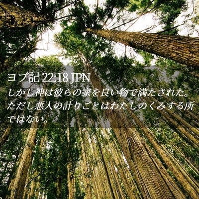 Picture 02 - ヨブ記 22:18 JPN - しかし神は彼らの家を良い物で満た - Bible Verse Picture