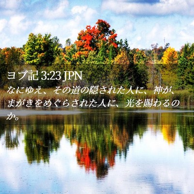 Picture 02 - ヨブ記 3:23 JPN - なにゆえ、その道の隠された人に、 - Bible Verse Picture