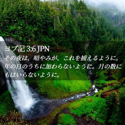 Picture 02 - ヨブ記 3:6 JPN - その夜は、暗やみが、これを捕える - Bible Verse Picture