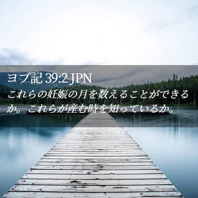 Picture 02 - ヨブ記 39:2 JPN - これらの妊娠の月を数えることがで - Bible Verse Picture