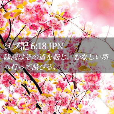 Picture 02 - ヨブ記 6:18 JPN - 隊商はその道を転じ、むなしい所へ - Bible Verse Picture