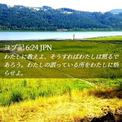 Picture 02 - ヨブ記 6:24 JPN - わたしに教えよ、そうすればわたし - Bible Verse Picture