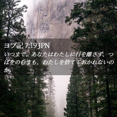 Picture 02 - ヨブ記 7:19 JPN - いつまで、あなたはわたしに目を離 - Bible Verse Picture