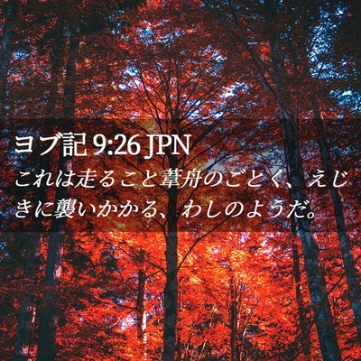 Picture 02 - ヨブ記 9:26 JPN - これは走ること葦舟のごとく、えじ - Bible Verse Picture