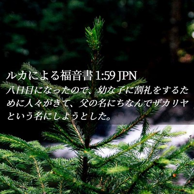 Picture 02 - ルカによる福音書 1:59 JPN - 八日目になったので、幼な子に割礼 - Bible Verse Picture