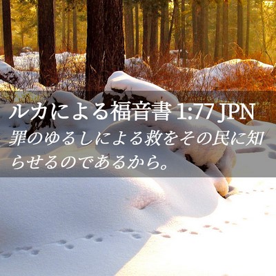 Picture 02 - ルカによる福音書 1:77 JPN - 罪のゆるしによる救をその民に知ら - Bible Verse Picture