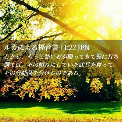 Picture 02 - ルカによる福音書 11:22 JPN - しかし、もっと強い者が襲ってきて - Bible Verse Picture