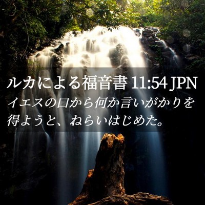 Picture 02 - ルカによる福音書 11:54 JPN - イエスの口から何か言いがかりを得 - Bible Verse Picture