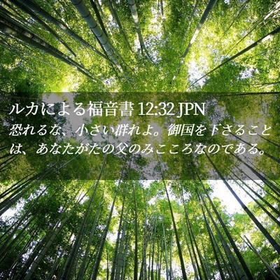 Picture 02 - ルカによる福音書 12:32 JPN - 恐れるな、小さい群れよ。御国を下 - Bible Verse Picture