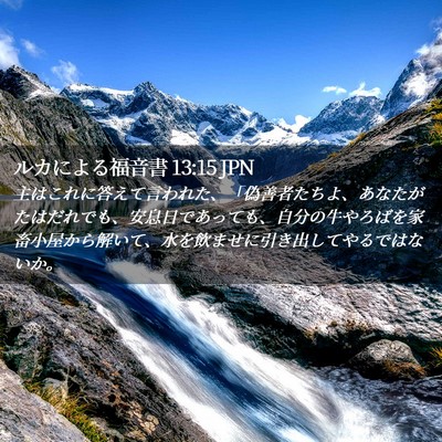 Picture 02 - ルカによる福音書 13:15 JPN - 主はこれに答えて言われた、「偽善 - Bible Verse Picture