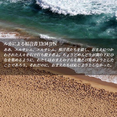 Picture 02 - ルカによる福音書 13:34 JPN - ああ、エルサレム、エルサレム、預 - Bible Verse Picture