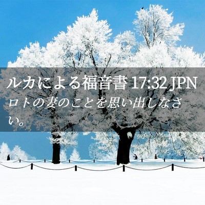 Picture 02 - ルカによる福音書 17:32 JPN - ロトの妻のことを思い出しなさい。 - Bible Verse Picture