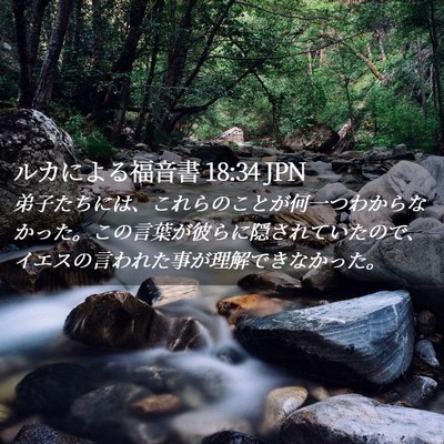 Picture 02 - ルカによる福音書 18:34 JPN - 弟子たちには、これらのことが何一 - Bible Verse Picture