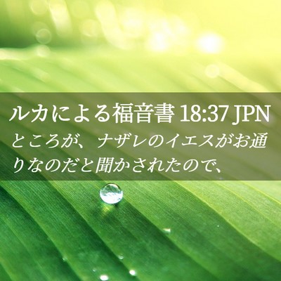 Picture 02 - ルカによる福音書 18:37 JPN - ところが、ナザレのイエスがお通り - Bible Verse Picture