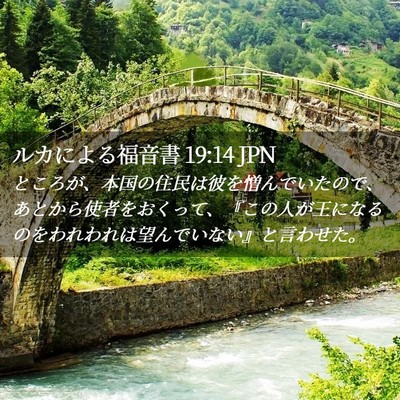 Picture 02 - ルカによる福音書 19:14 JPN - ところが、本国の住民は彼を憎んで - Bible Verse Picture