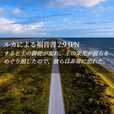 Picture 02 - ルカによる福音書 2:9 JPN - すると主の御使が現れ、主の栄光が - Bible Verse Picture