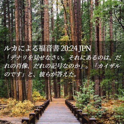 Picture 02 - ルカによる福音書 20:24 JPN - 「デナリを見せなさい。それにある - Bible Verse Picture