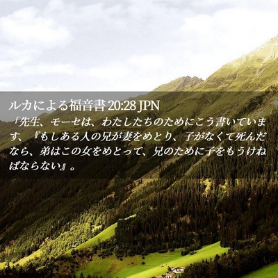 Picture 02 - ルカによる福音書 20:28 JPN - 「先生、モーセは、わたしたちのた - Bible Verse Picture