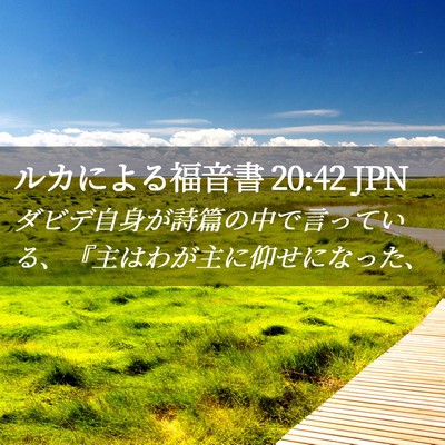 Picture 02 - ルカによる福音書 20:42 JPN - ダビデ自身が詩篇の中で言っている - Bible Verse Picture