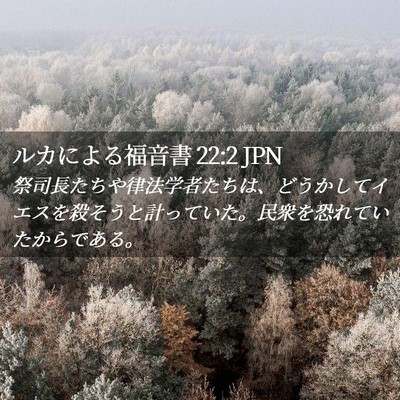 Picture 02 - ルカによる福音書 22:2 JPN - 祭司長たちや律法学者たちは、どう - Bible Verse Picture