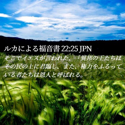 Picture 02 - ルカによる福音書 22:25 JPN - そこでイエスが言われた、「異邦の - Bible Verse Picture