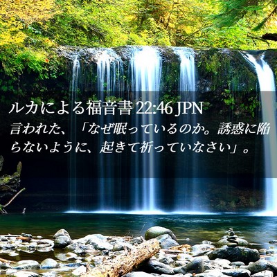 Picture 02 - ルカによる福音書 22:46 JPN - 言われた、「なぜ眠っているのか。 - Bible Verse Picture