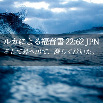 Picture 02 - ルカによる福音書 22:62 JPN - そして外へ出て、激しく泣いた。 - Bible Verse Picture