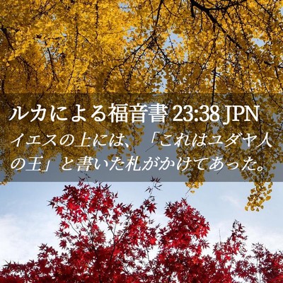 Picture 02 - ルカによる福音書 23:38 JPN - イエスの上には、「これはユダヤ人 - Bible Verse Picture