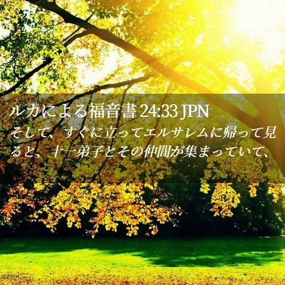 Picture 02 - ルカによる福音書 24:33 JPN - そして、すぐに立ってエルサレムに - Bible Verse Picture