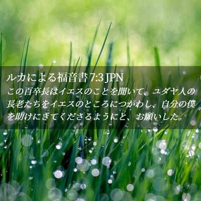 Picture 02 - ルカによる福音書 7:3 JPN - この百卒長はイエスのことを聞いて - Bible Verse Picture