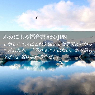 Picture 02 - ルカによる福音書 8:50 JPN - しかしイエスはこれを聞いて会堂司 - Bible Verse Picture